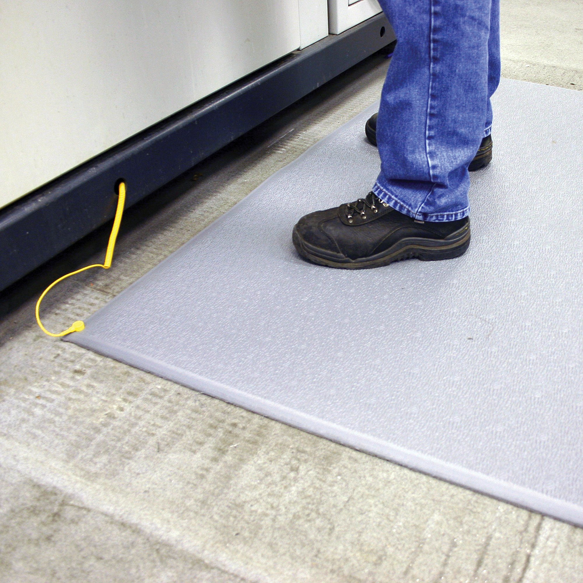 ESD floor mat, 900x1500 mm, grey | AJ Products